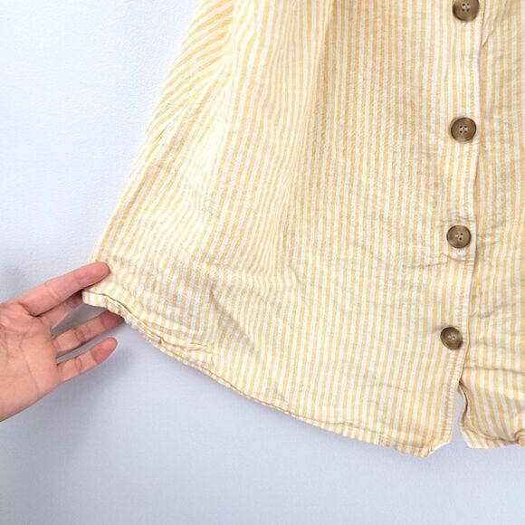 BP striped linen button down strappy tank - Picture 5 of 10